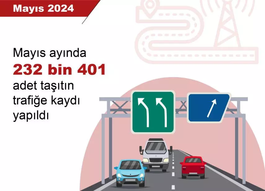 Trafiğe mayısta 232 bin taşıtın kaydı yapıldı