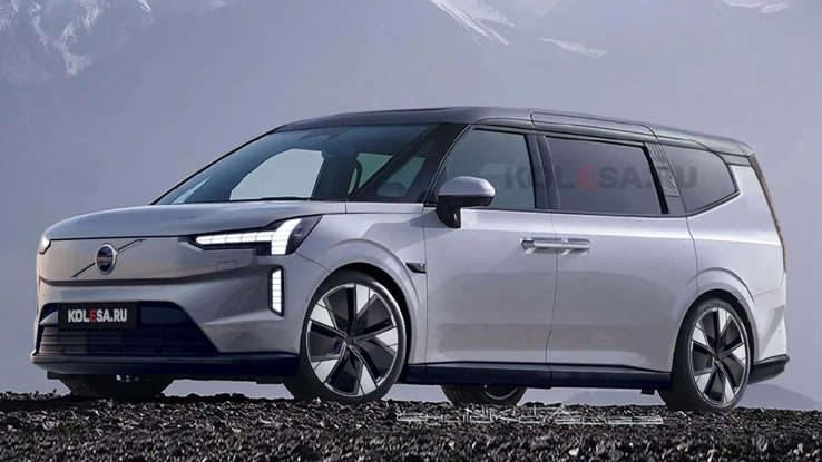 Volvo EM90'nın resmi olmayan render görüntüleri yayınlandı