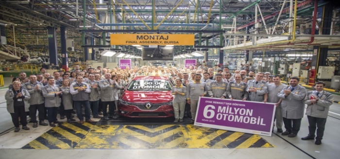 Oyak Renault, 6 milyonuncu otomobilini banttan indirdi