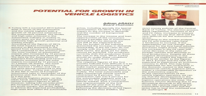 Potential For Growth in Vehicle Logistics
