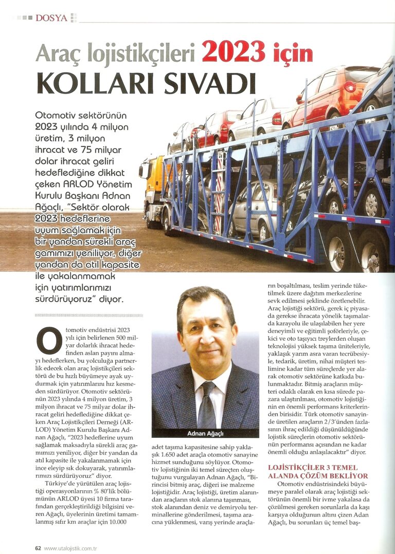 Araç Lojistikçileri 2023 için Kolları Sıvadı.