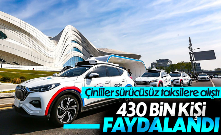 Çin'de 430 bin kişi sürücüsüz taksiyle yolculuk yaptı