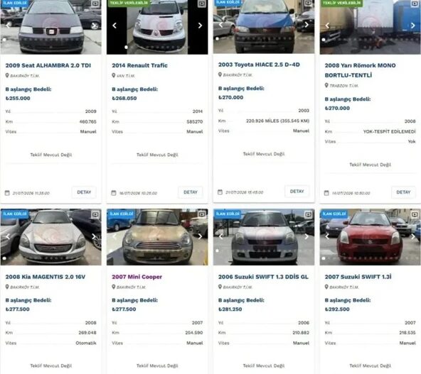 Bakanlık Tarafından Ekspertiz Raporlu Araçlar Satışa Çıktı: Başlangıç Fiyatı 60 Bin Tl 1 Bakanlık Tarafından Ekspertiz Raporlu Araçlar Satışa Çıktı Başlangıç Fiyatı 60 Bin Tl 1